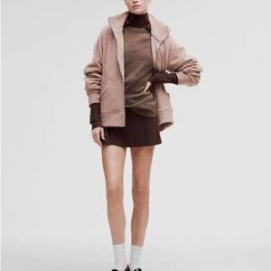 lululemon athletica Scuba Tumbled Fleece funnel neck full zip M/L